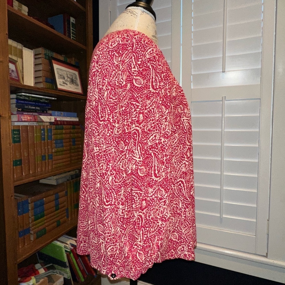 Christian Siriano Red Paisley Blouse - Picture 4 of 9
